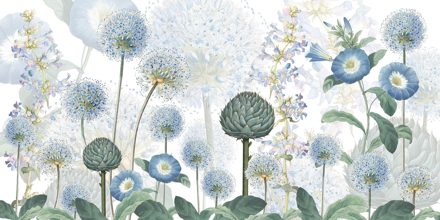 Blue Wild Meadow wallpaper design — Artehub Egypt