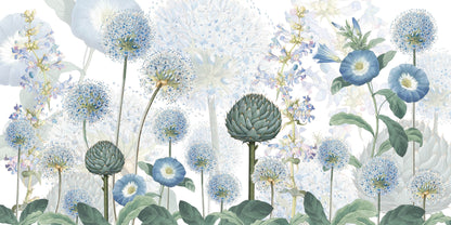 Blue Wild Meadow wallpaper design — Artehub Egypt