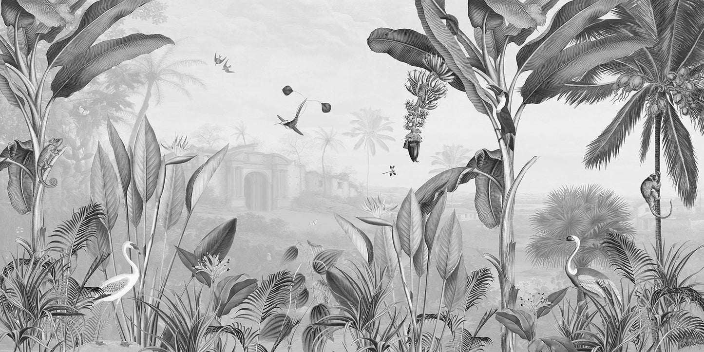 Botanical Beauty - B W wallpaper design — Artehub Egypt