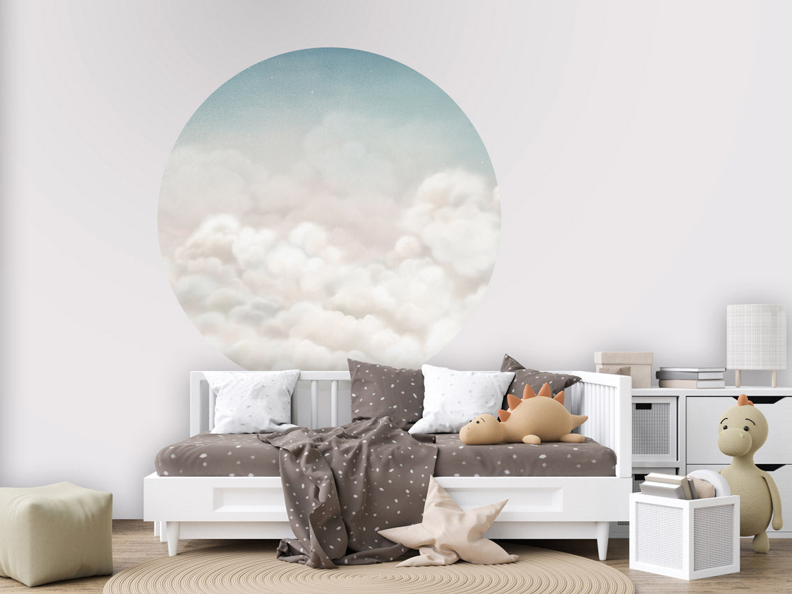 Calming Clouds - Blue - Circle