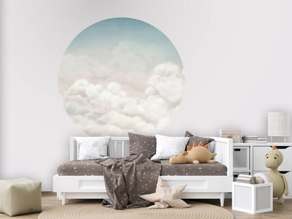 Calming Clouds - Blue - Circle
