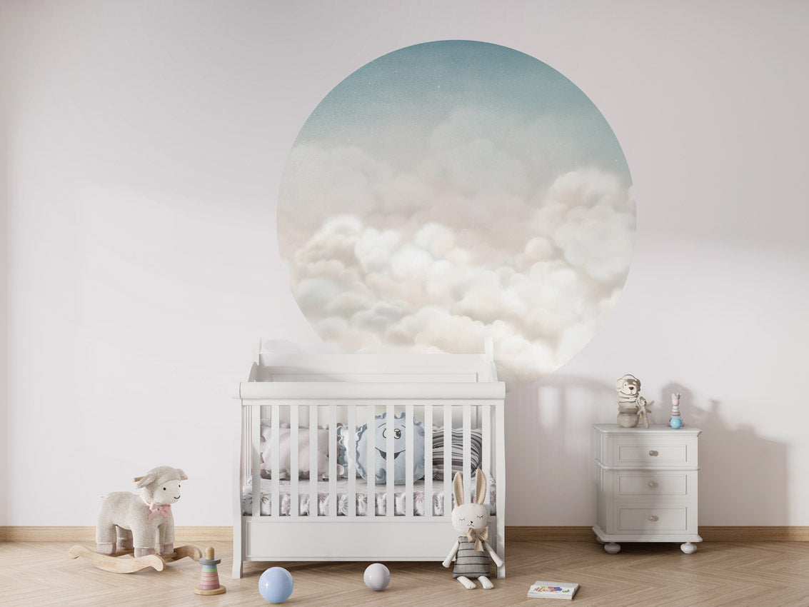 Calming Clouds - Blue - Circle