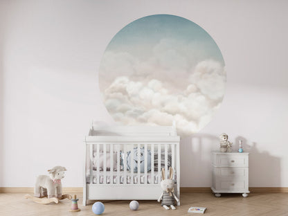 Calming Clouds - Blue - Circle