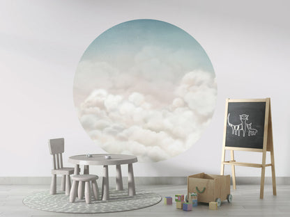 Calming Clouds - Blue - Circle