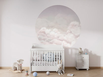 Calming Clouds - Pink - Circle