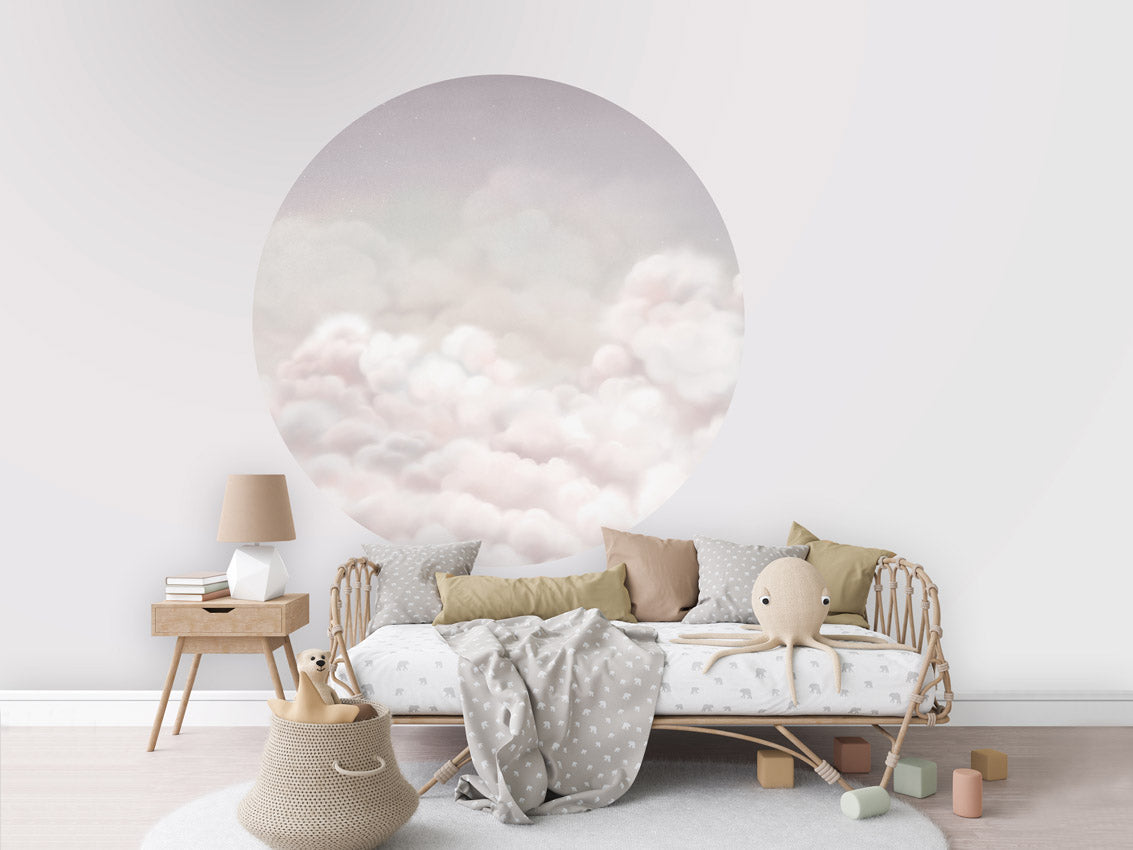 Calming Clouds - Pink - Circle