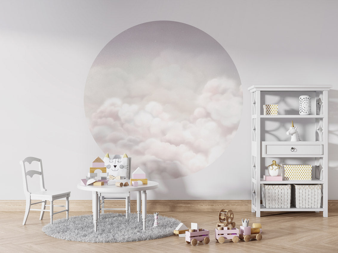 Calming Clouds - Pink - Circle