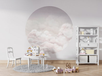 Calming Clouds - Pink - Circle