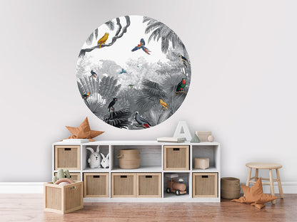 Canopy Jungle B&W wall circle sticker by Artehub