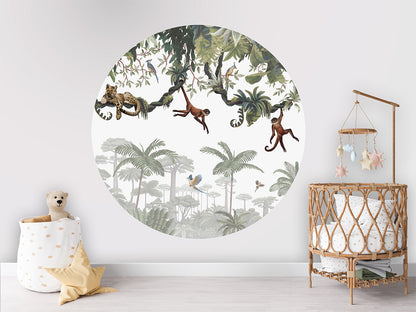 Cheeky Monkeys wall circle sticker by Artehub
