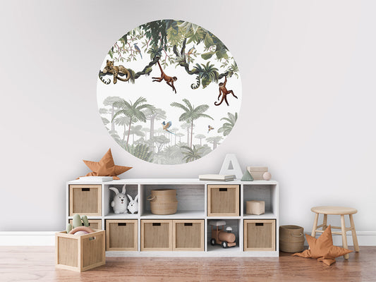 Cheeky Monkeys wall circle sticker by Artehub