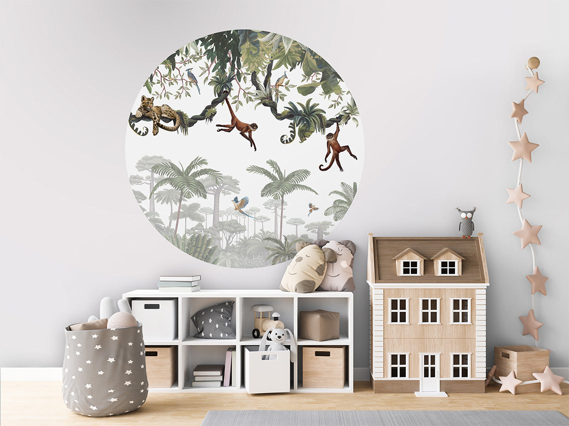 Cheeky Monkeys wall circle sticker by Artehub