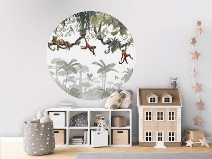 Cheeky Monkeys wall circle sticker by Artehub