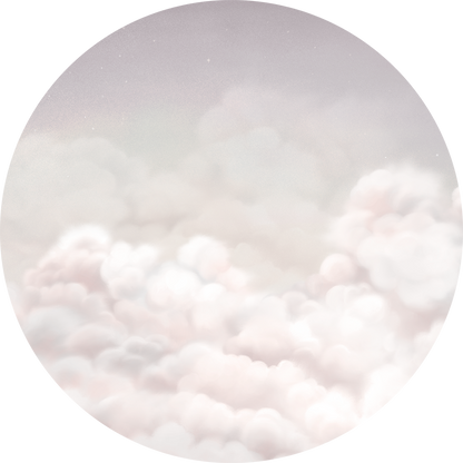 Calming Clouds - Pink - Circle