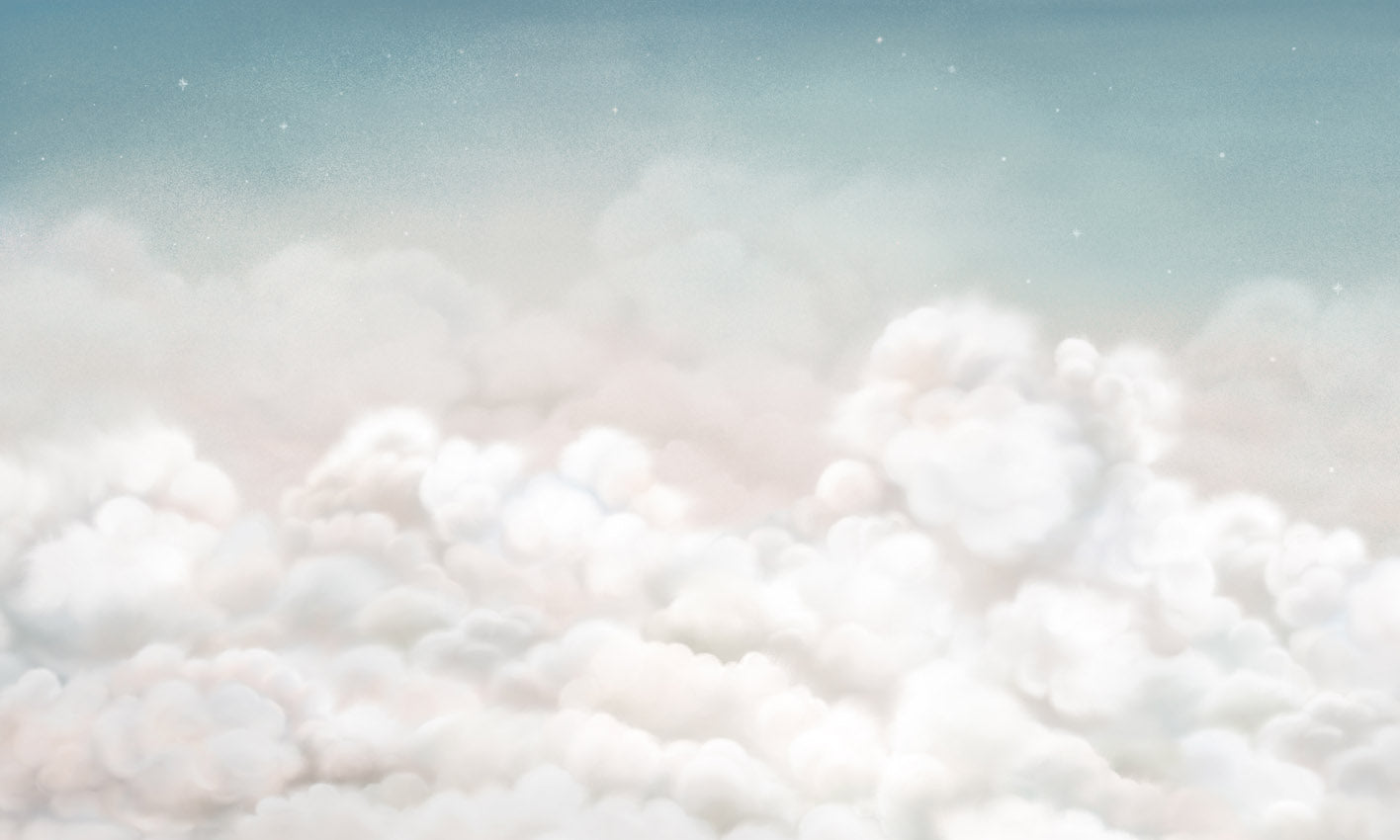 Calming Clouds - blue mural wallpaper design — premium wallpaper by Artehub Egypt