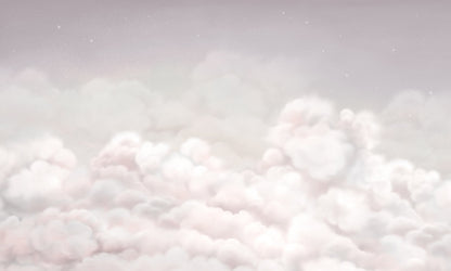Calming Clouds - pink mural wallpaper design — premium wallpaper by Artehub Egypt