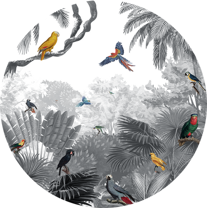 Canopy Jungle B&W wall circle sticker by Artehub