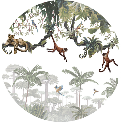 Cheeky Monkeys wall circle sticker by Artehub