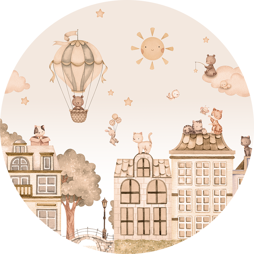 City Cats - Mono - Circle