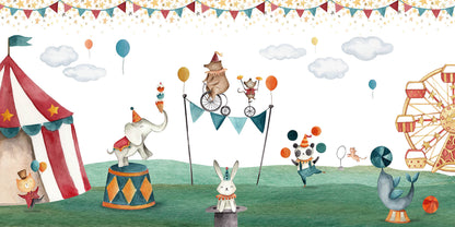 Crazy_Circus mural wallpaper design — premium kids room wallpaper by Artehub Egypt
