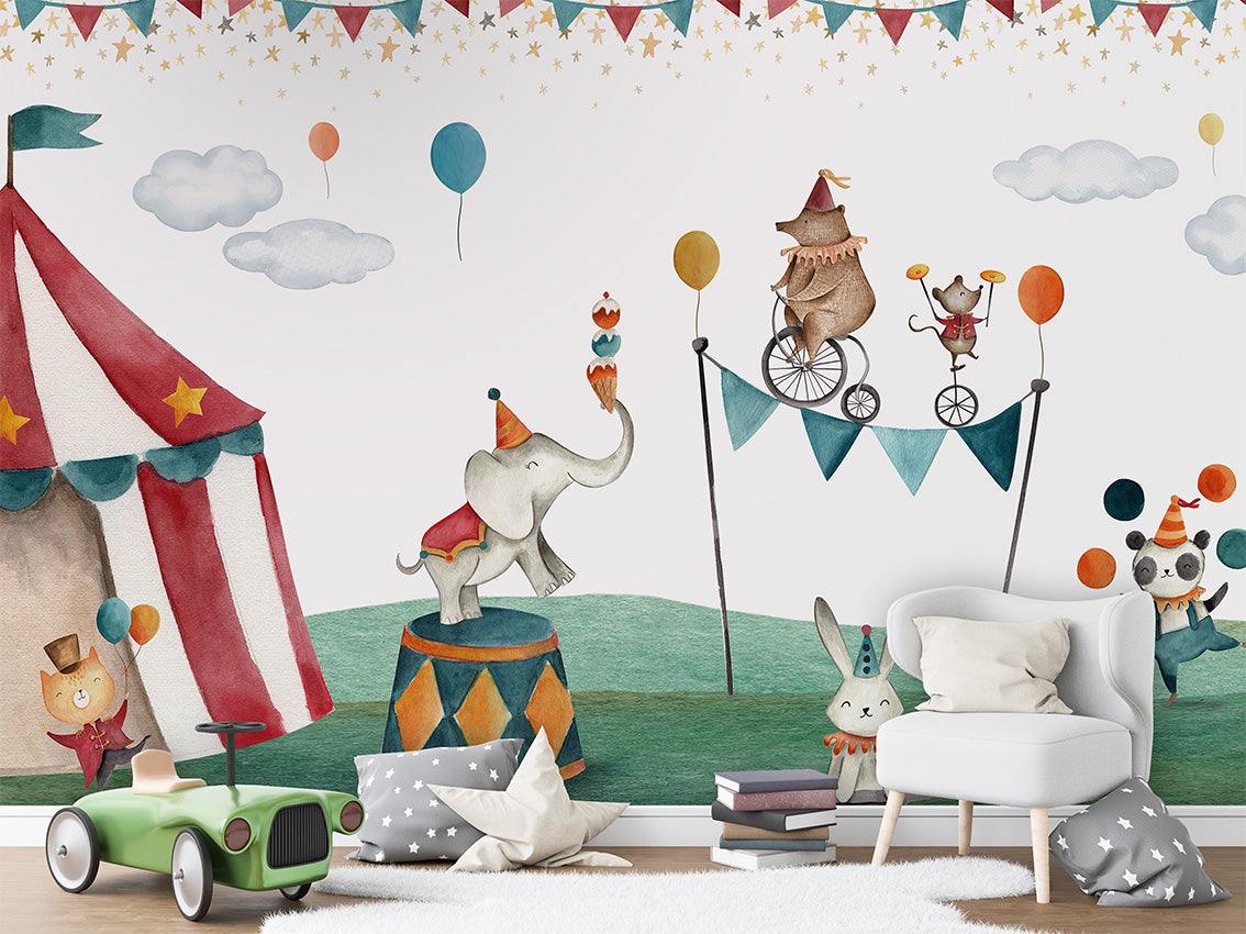 Crazy_Circus kids room wallpaper interior — premium wallpaper by Artehub Egypt
