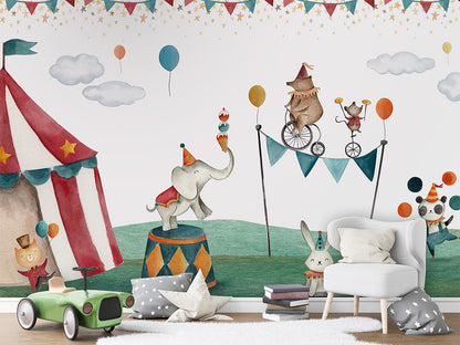 Crazy_Circus kids room wallpaper interior — premium wallpaper by Artehub Egypt