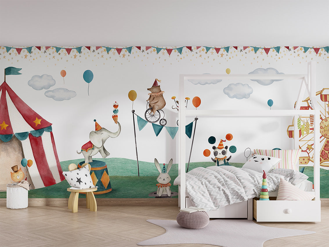 Crazy_Circus kids room wallpaper interior — premium wallpaper by Artehub Egypt