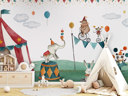 Crazy_Circus kids room wallpaper interior — premium wallpaper by Artehub Egypt