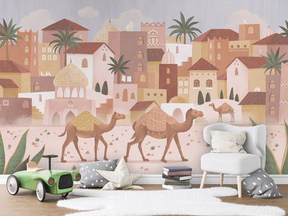 Desert Dreams kids room wallpaper interior — premium wallpaper by Artehub Egypt