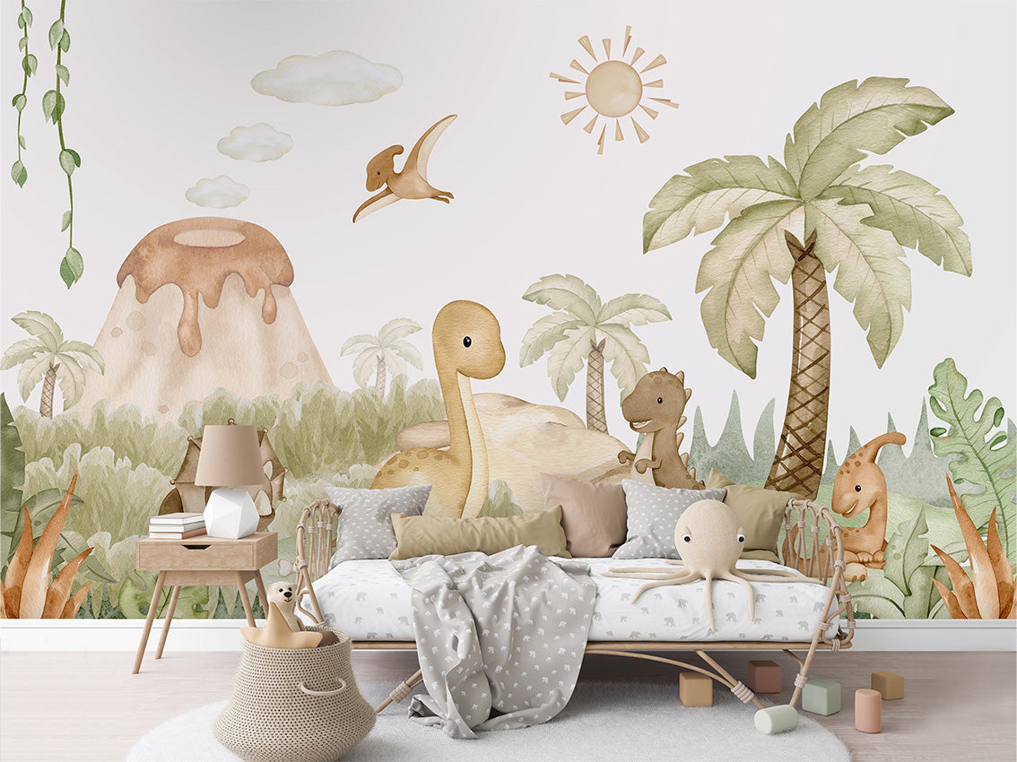 Dino_Baby kids room wallpaper interior — premium wallpaper by Artehub Egypt
