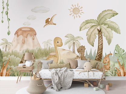 Dino_Baby kids room wallpaper interior — premium wallpaper by Artehub Egypt