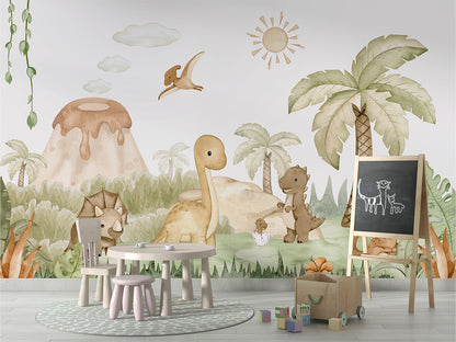 Dino_Baby kids room wallpaper interior — premium wallpaper by Artehub Egypt