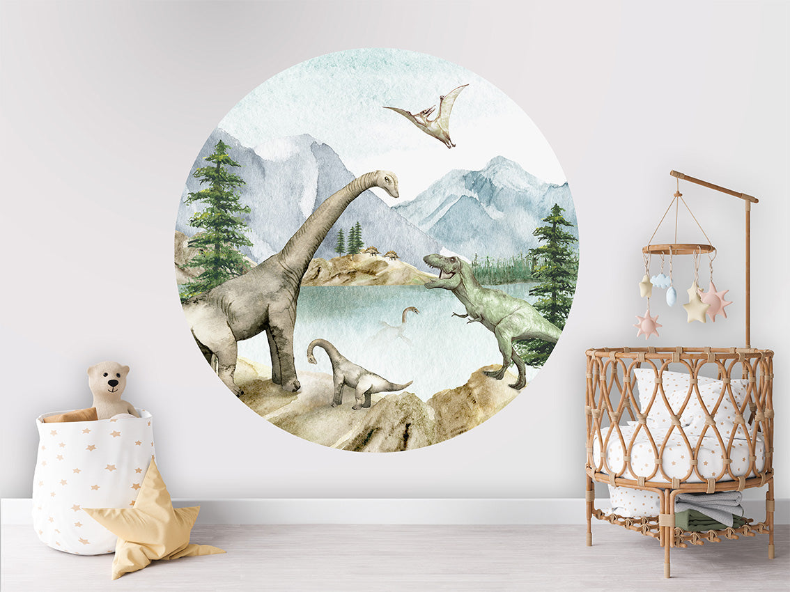 Dino Dreams wall circle sticker by Artehub