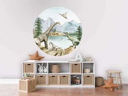 Dino Dreams wall circle sticker by Artehub