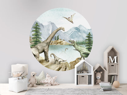 Dino Dreams wall circle sticker by Artehub
