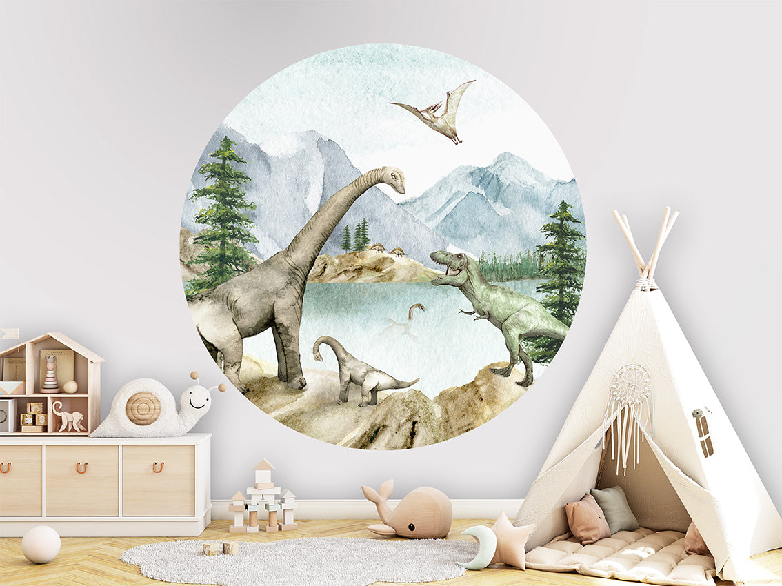 Dino Dreams wall circle sticker by Artehub