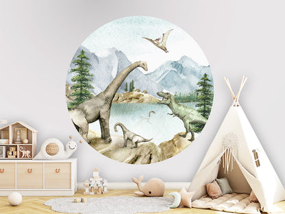Dino Dreams wall circle sticker by Artehub