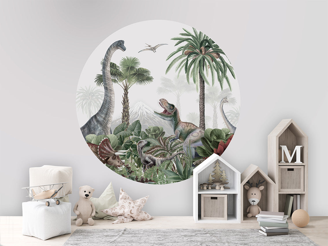 Dino Jive wall circle sticker by Artehub