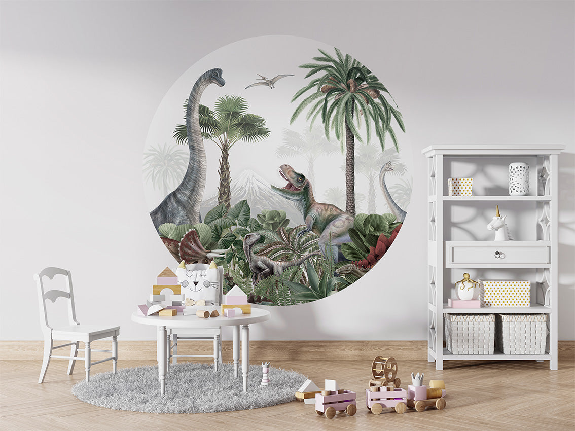 Dino Jive wall circle sticker by Artehub