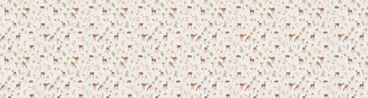 Dancing Deer - White European wallpaper motif design for kids room — Artehub Egypt