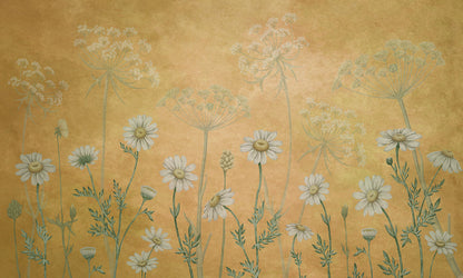 Dazzling Daisies - Yellow wallpaper design — Artehub Egypt