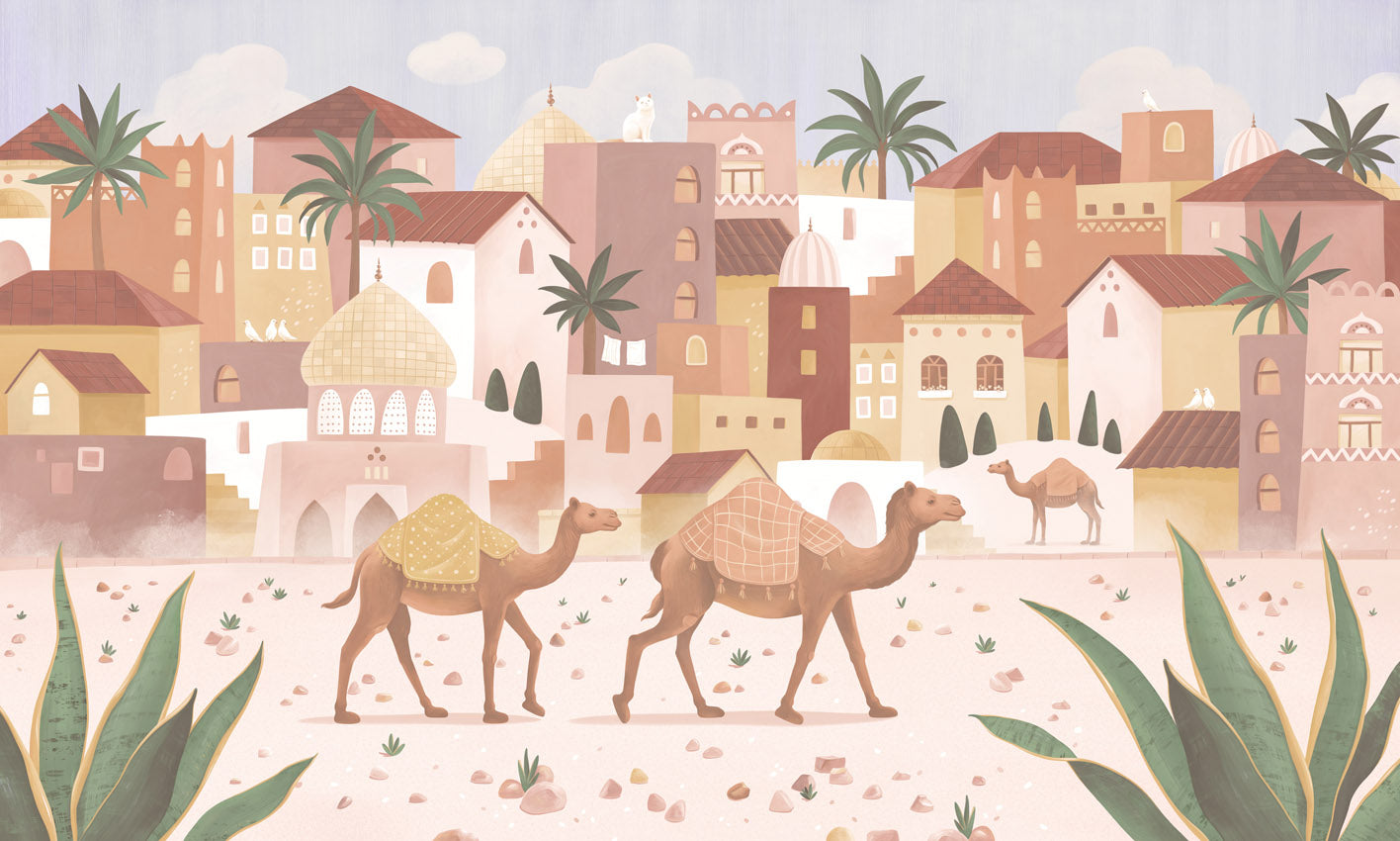 Desert Dreams mural wallpaper design — premium wallpaper by Artehub Egypt
