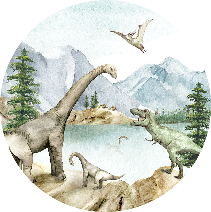 Dino Dreams wall circle sticker by Artehub