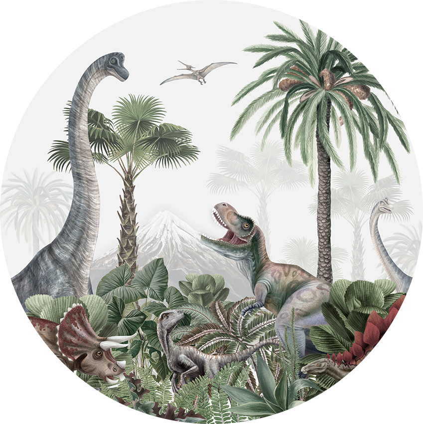 Dino Jive wall circle sticker by Artehub