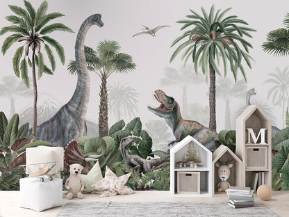Dino Jive luxury wallpaper in kids room interior — Artehub Egypt