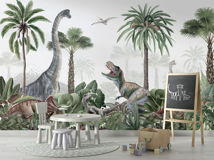 Dino Jive luxury wallpaper in kids room interior — Artehub Egypt