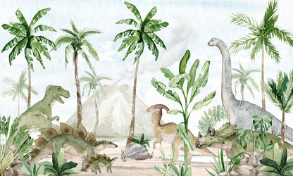 Dino_Joy mural wallpaper design — premium kids room wallpaper by Artehub Egypt
