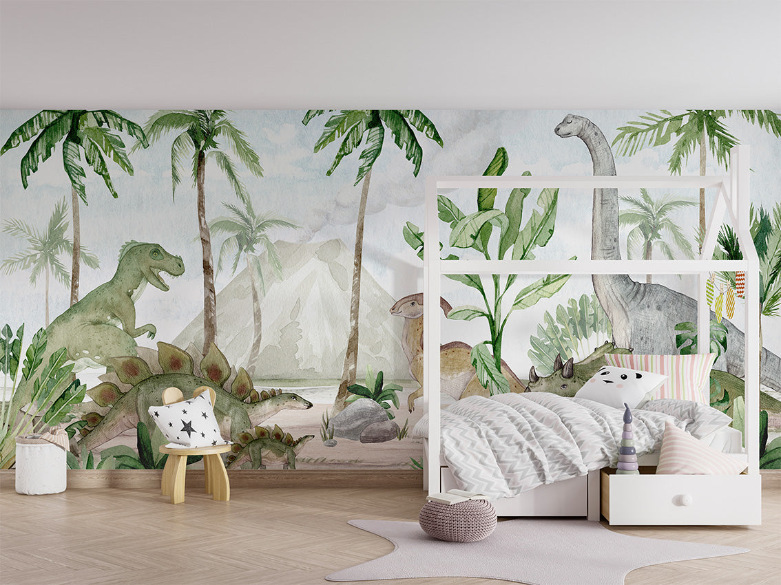 Dino_Joy kids room wallpaper interior — premium wallpaper by Artehub Egypt