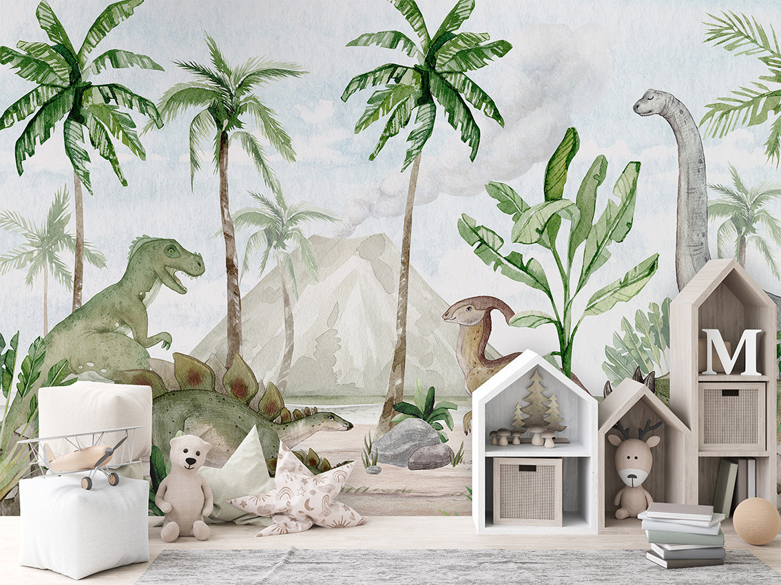 Dino_Joy kids room wallpaper interior — premium wallpaper by Artehub Egypt