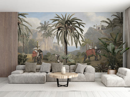 Elephant Elegance luxury wallpaper interior room:livingroom — Artehub Egypt